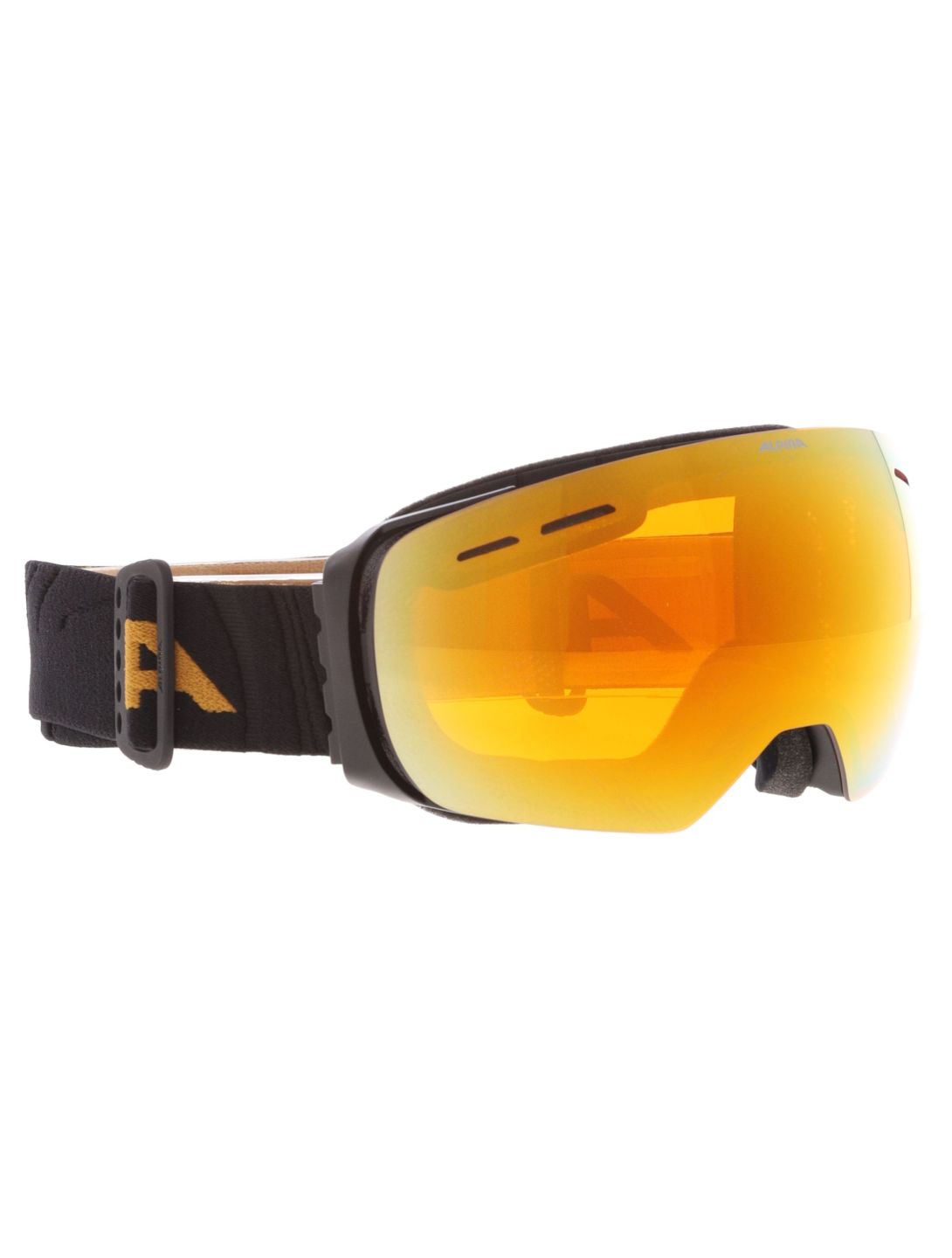 Alpina, Granby Q-lite goggles unisex Black Gold Matt black 