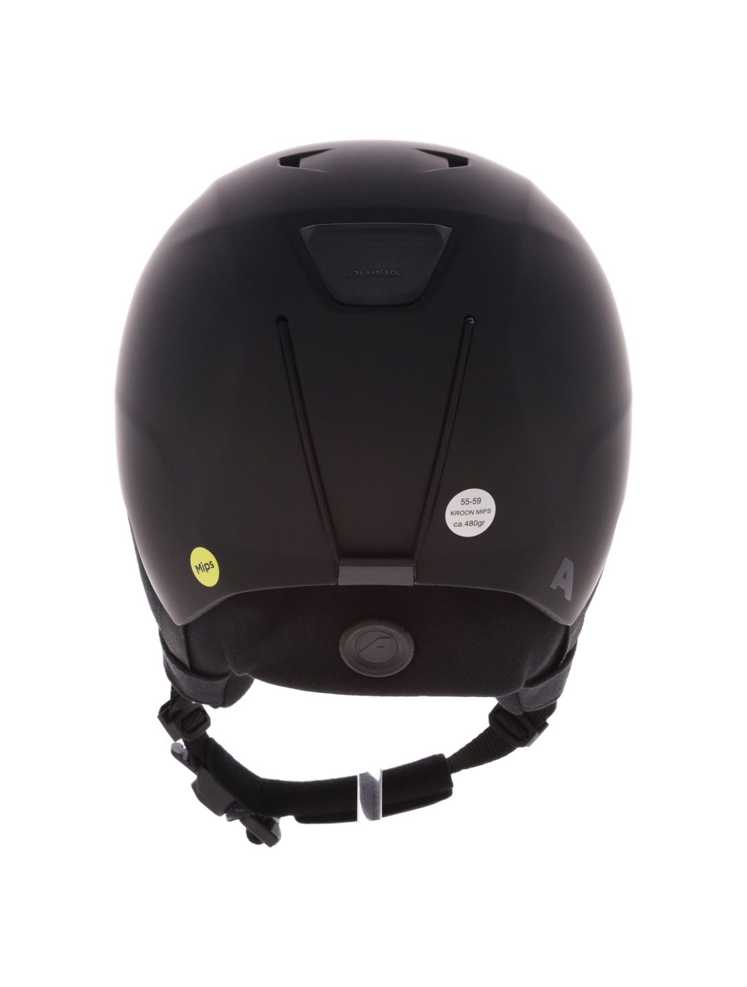 Alpina, Kroon Mips ski helmet unisex Black Matt black 