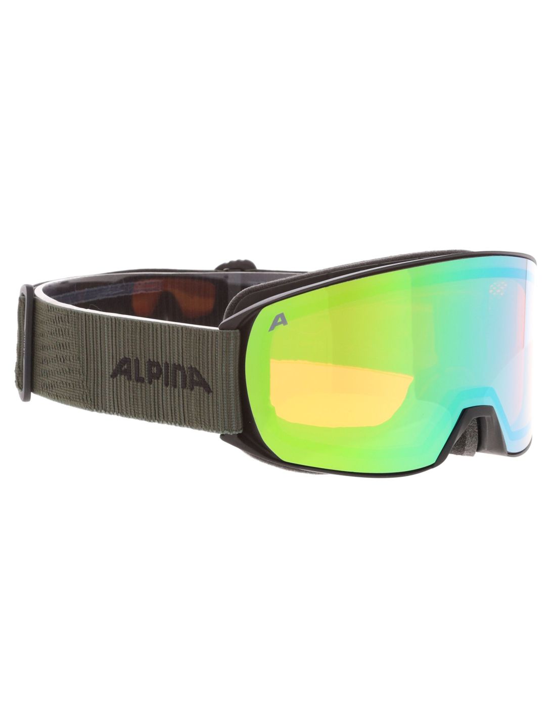 Alpina, Nakiska Q goggles unisex Black Olive Matt green 