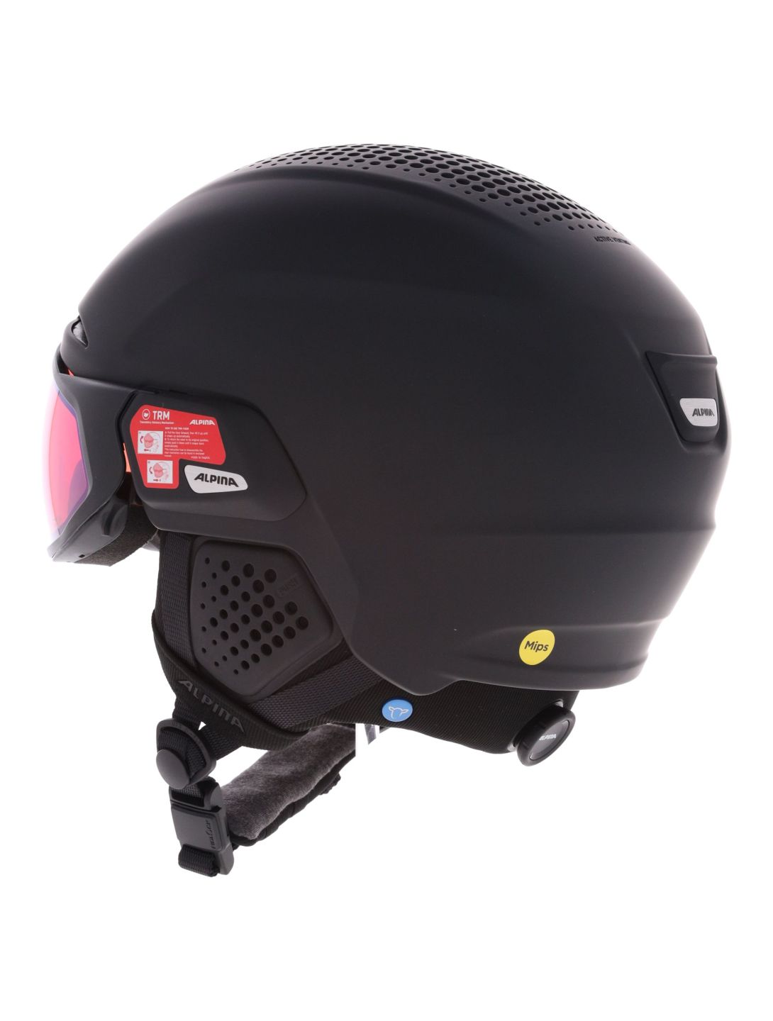 Alpina, ORO QV Mips ski helmet with visor unisex Black Matt black 