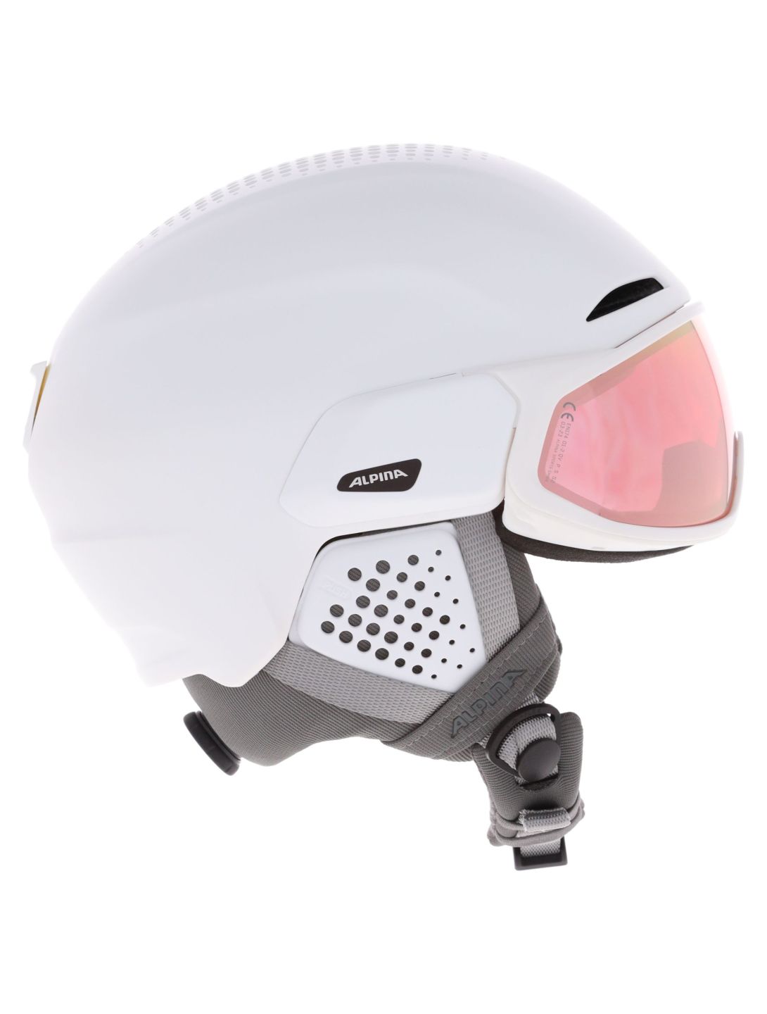 Alpina, ORO QV Mips ski helmet with visor unisex White Matt white 