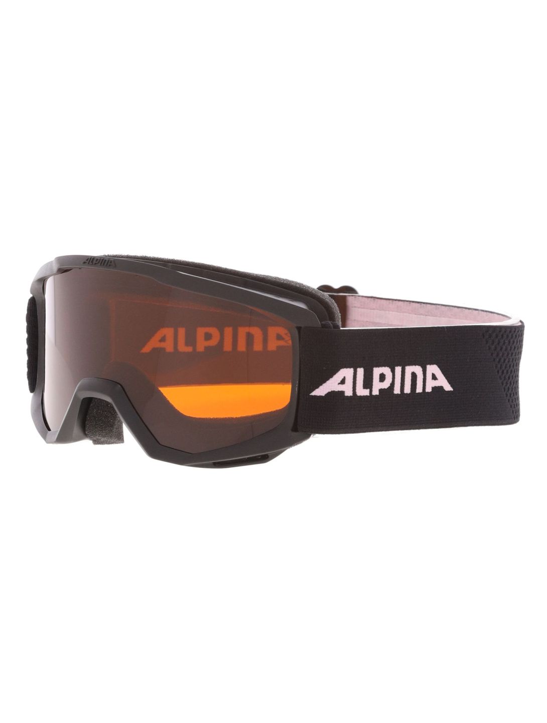 Alpina, Piney goggles kids Black-Rose Matt black, pink 