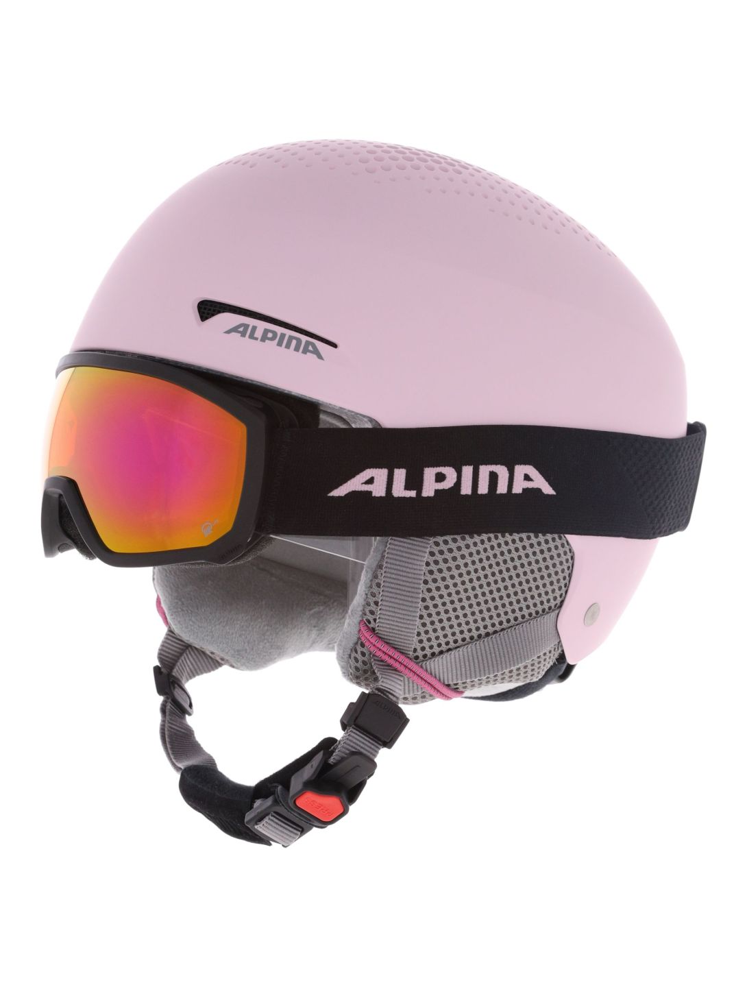 Alpina, Zupo Set (+Scarabeo Jr.) ski helmet kids Light Rose Matt black, pink 