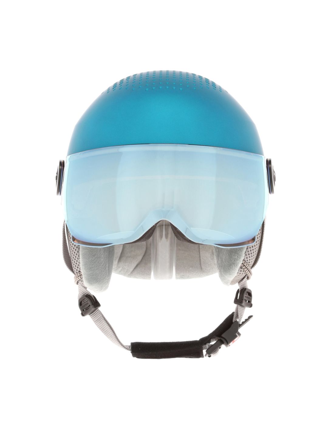 Alpina, Zupo Visor Q Lite ski helmet with visor kids matt turquoise blue 