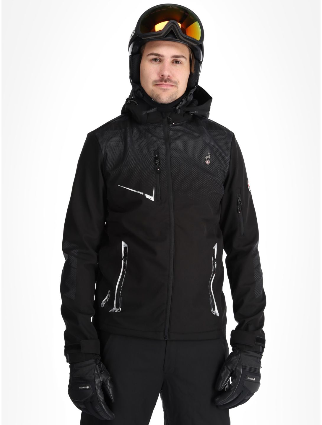 Aulp, Nevim softshell ski jacket men Black Black black 