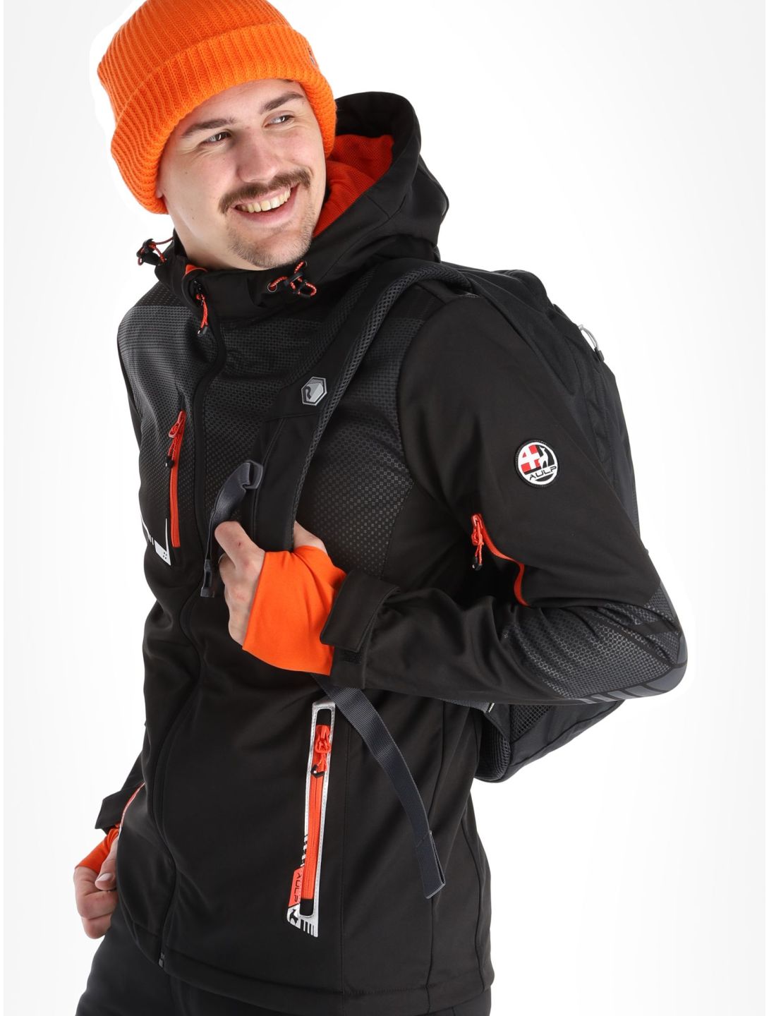 Aulp, Nevim softshell ski jacket men Black black 