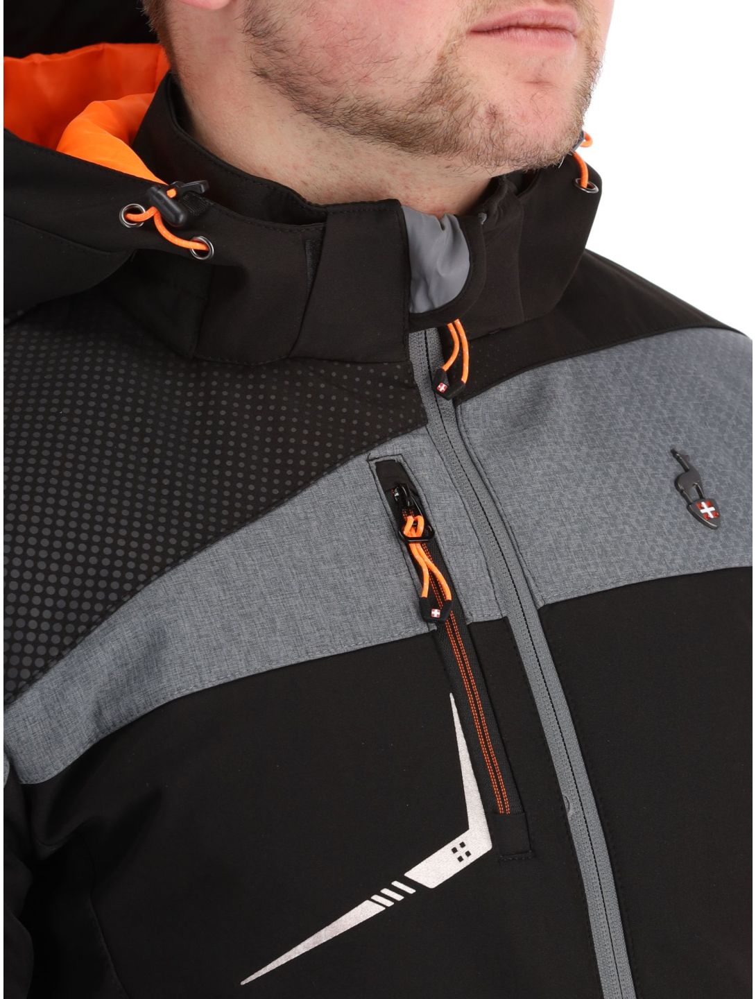 Aulp, Nobel softshell ski jacket men Grey black, grey 