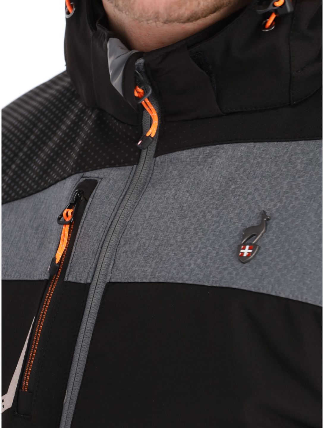 Aulp, Nobel softshell ski jacket men Grey black, grey 