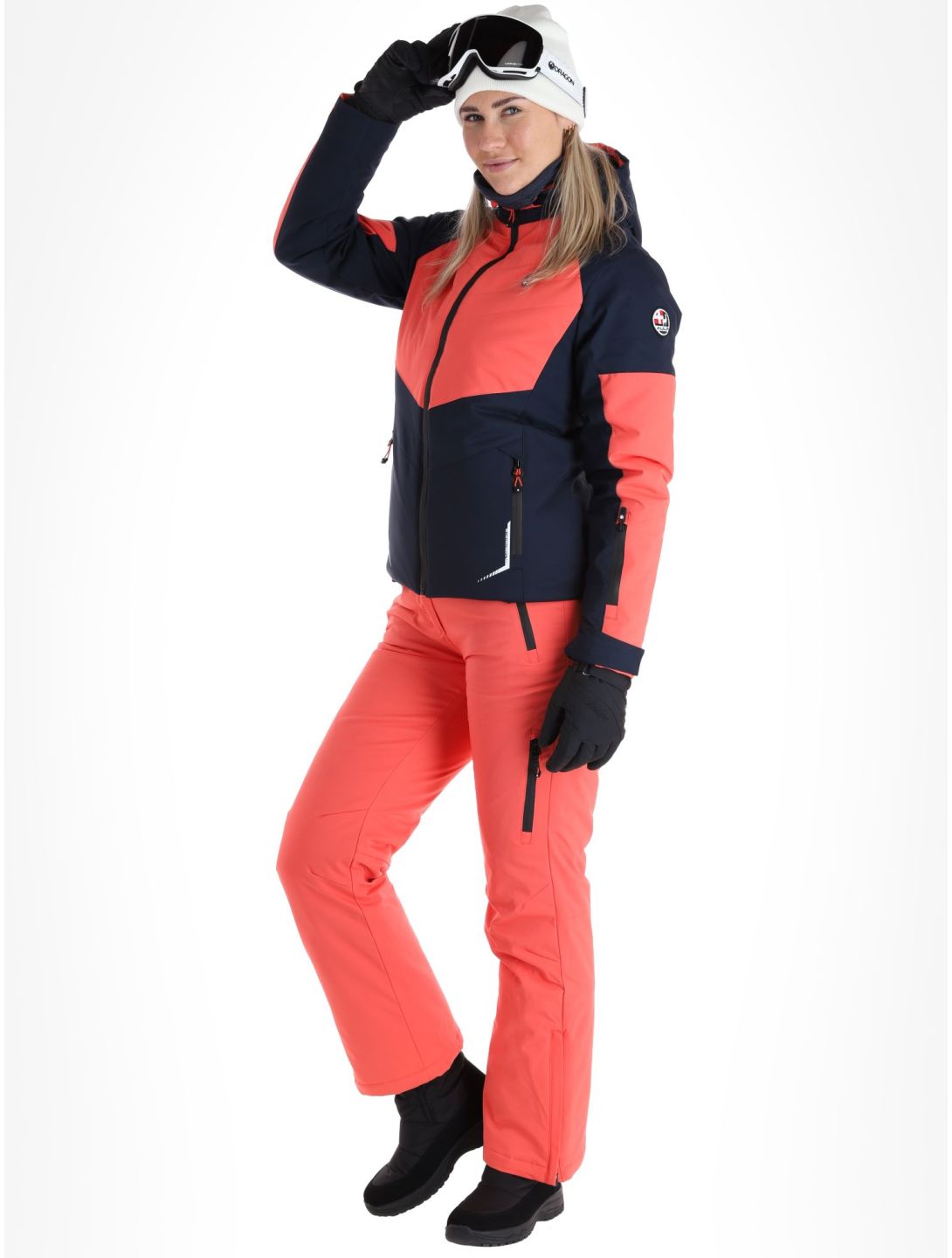 Aulp, Sofia ski jacket women Grenadine blue, red 