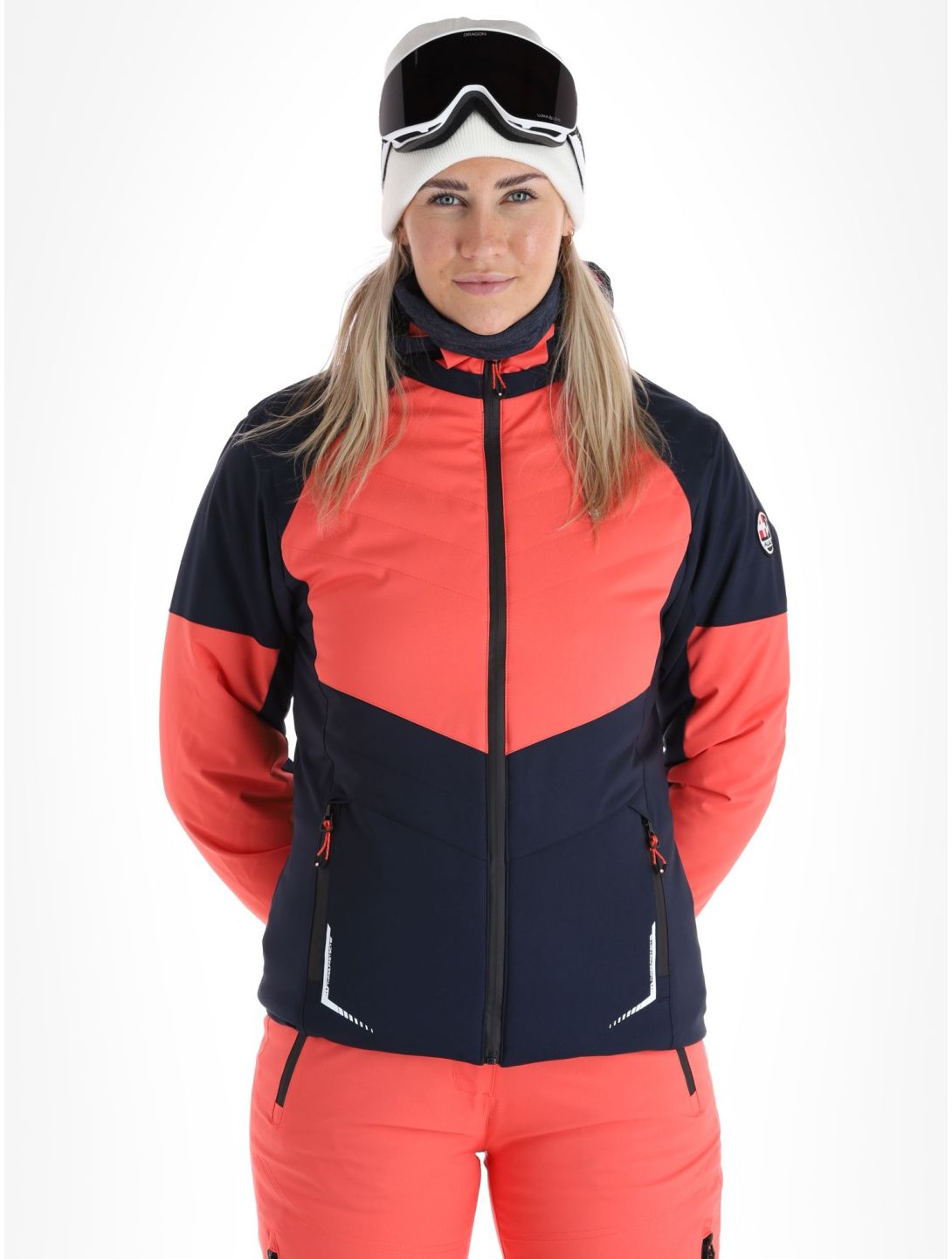 Aulp, Sofia ski jacket women Grenadine blue, red 