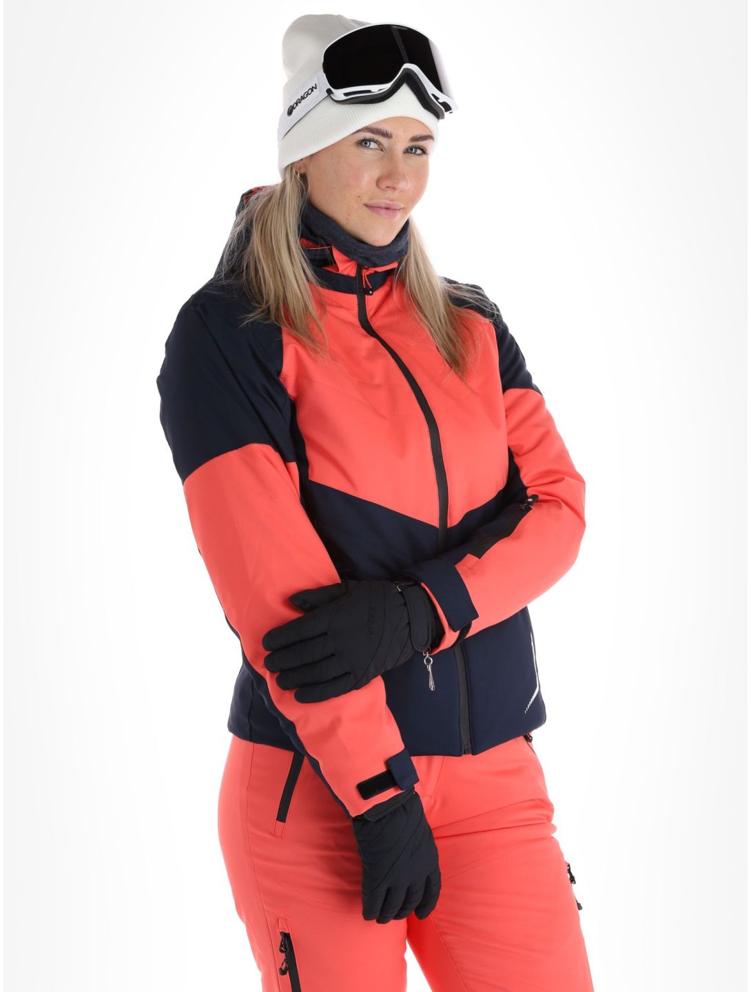 Aulp, Sofia ski jacket women Grenadine blue, red 