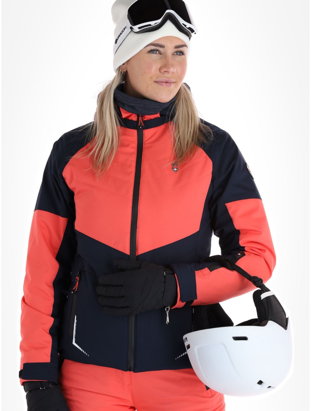 Aulp, Sofia ski jacket women Grenadine blue, red 