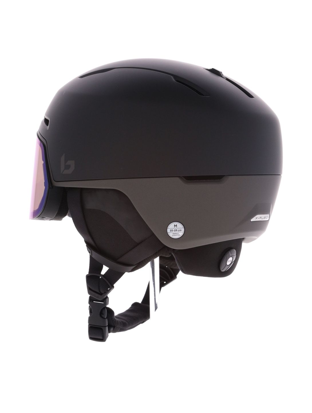 Bollé, X-Fusion Pure ski helmet with visor unisex Mineral Black Matte - Photochromic black 