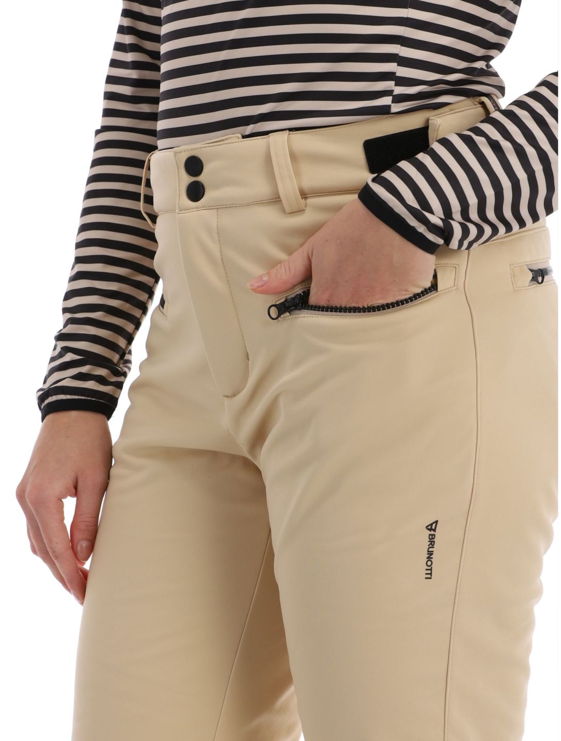 Brunotti, Coldlake softshell ski pants women Canvas beige 