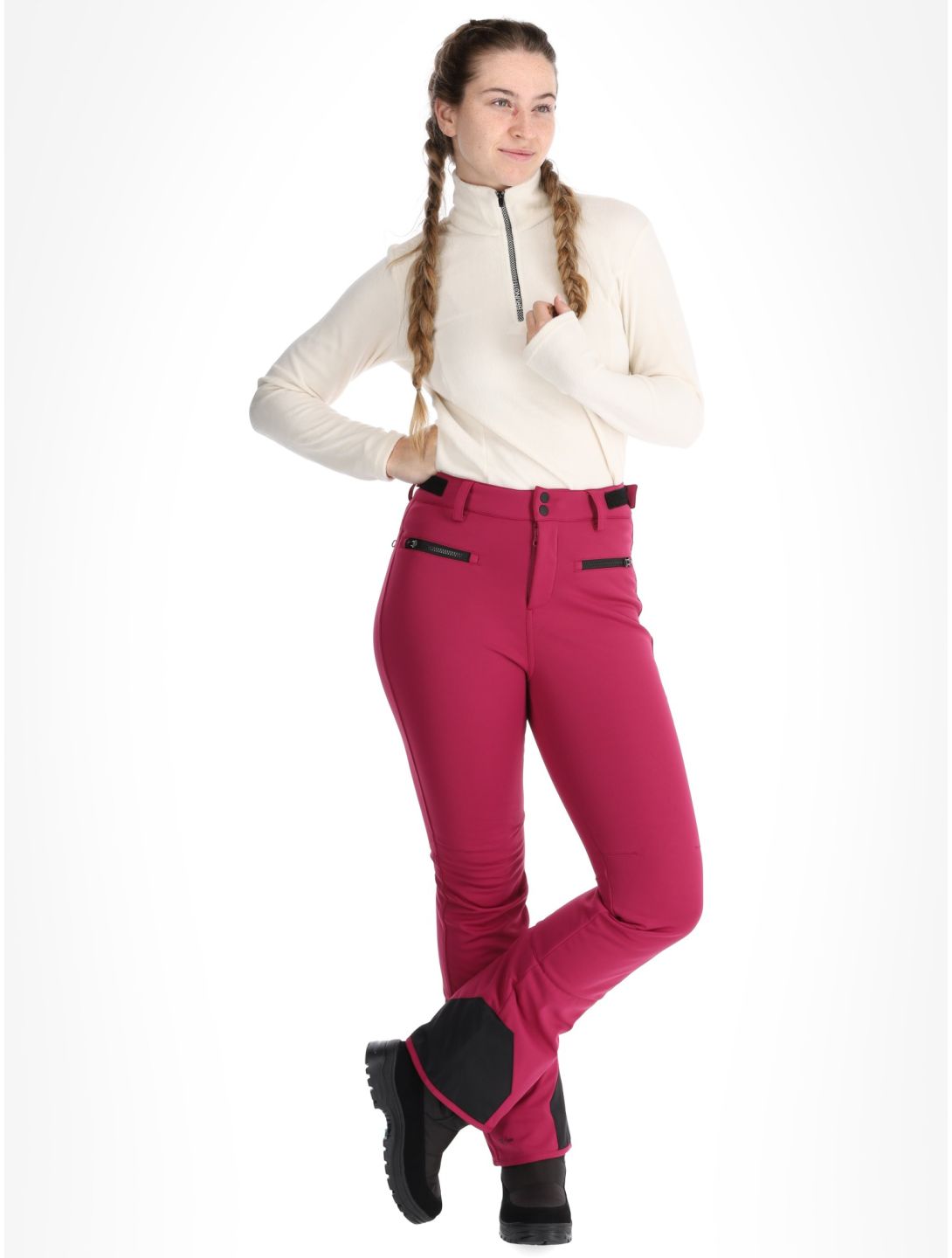 Brunotti, Coldlake softshell ski pants women Fuchsia purple 