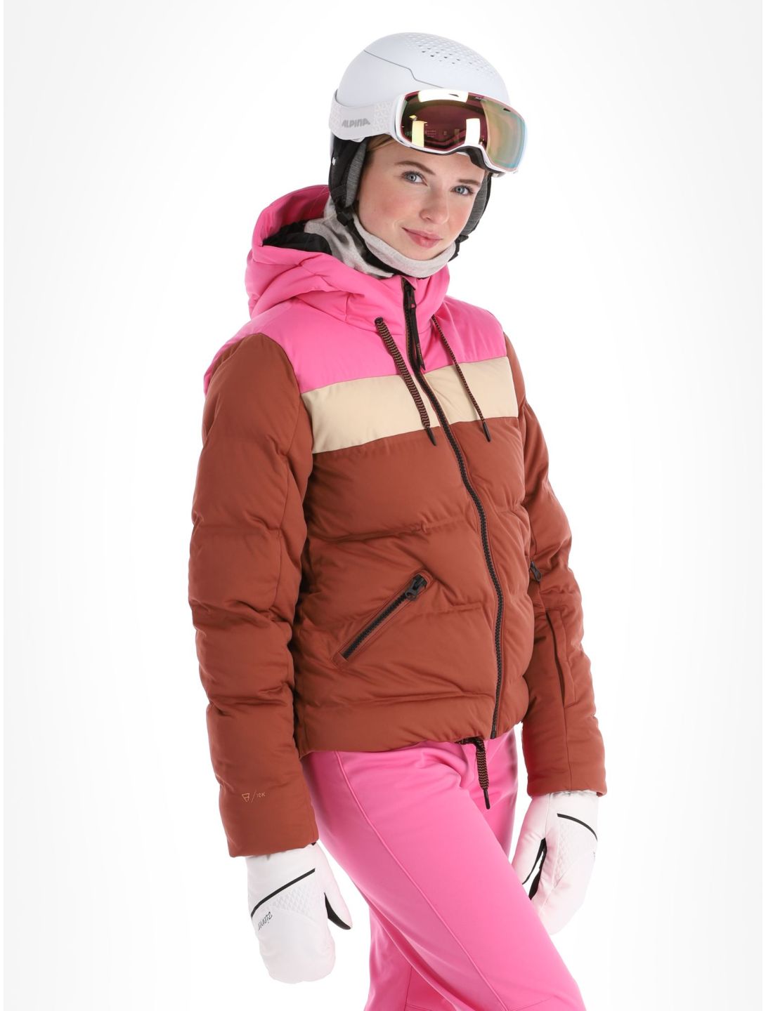 Brunotti, Niagona ski jacket women Mahoganny brown, pink 