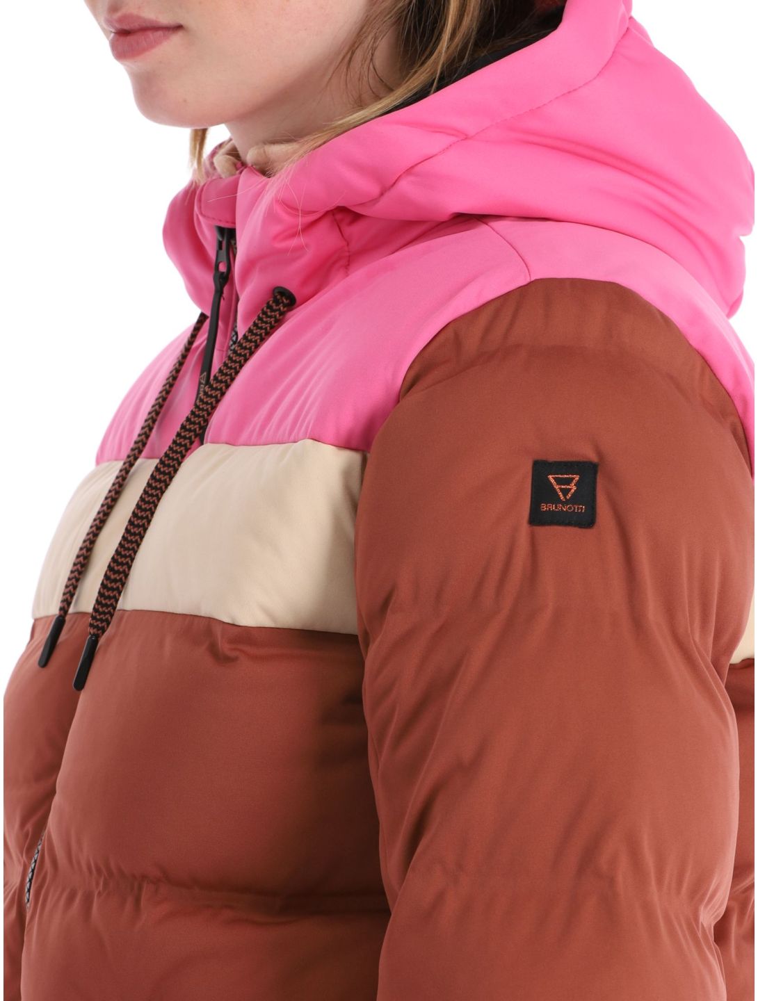 Brunotti, Niagona ski jacket women Mahoganny brown, pink 