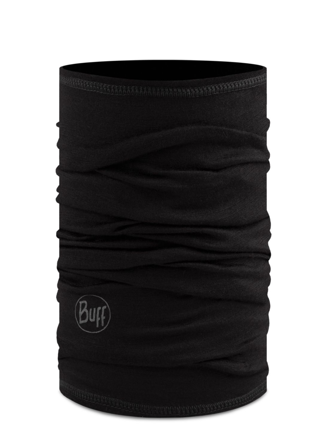 Buff, Merino Lightweight scarf kids Solid Black black 