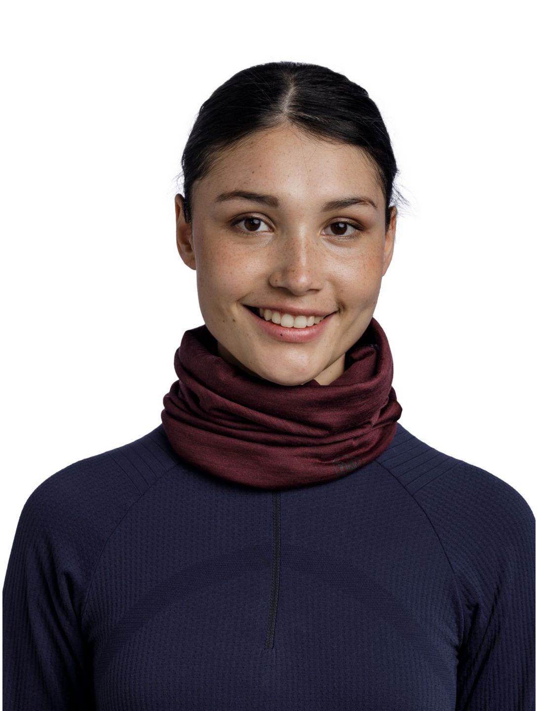 Buff, Merino Lightweight scarf unisex Solid Garnet red 