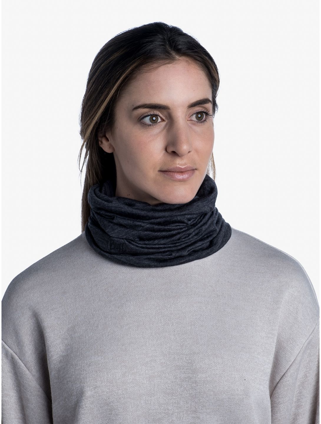 Buff, Merino Lightweight scarf unisex Solid Grey grey 