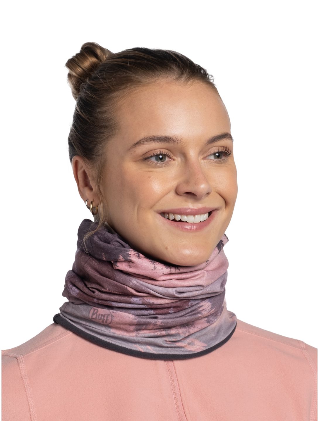 Buff, Polar Reversible scarf unisex Metly Rosewood multicolor, pink 