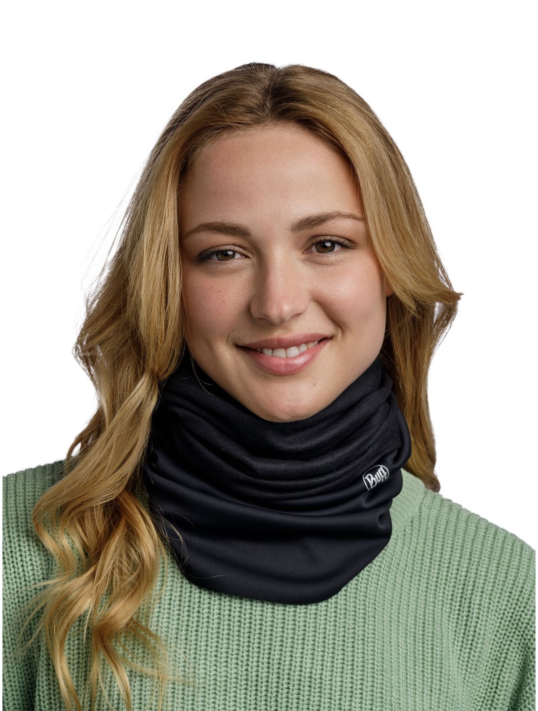 Buff, Windproof scarf unisex Black black 