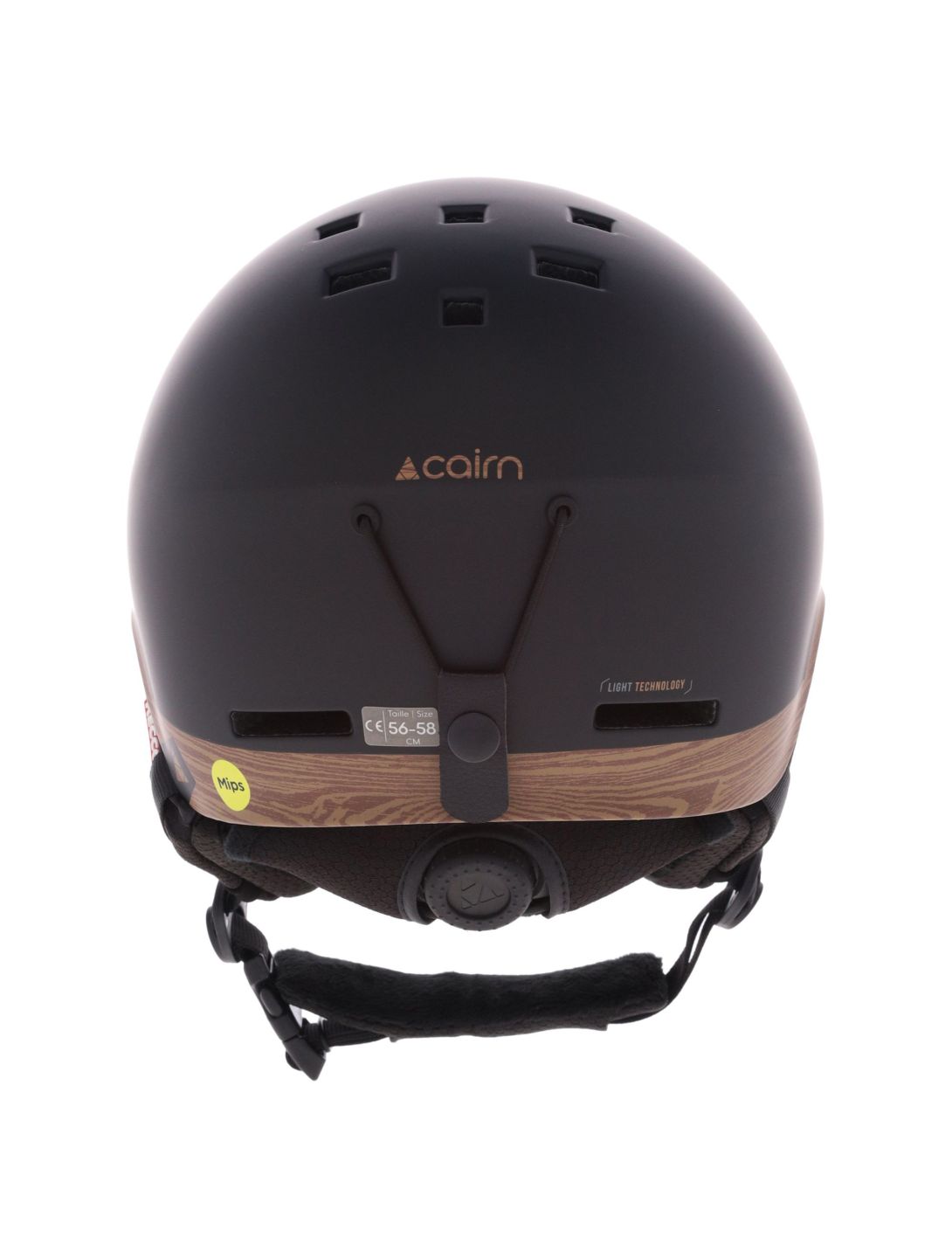 Cairn, Centaure Rescue Mips ski helmet unisex Mat Black Wood black, brown 