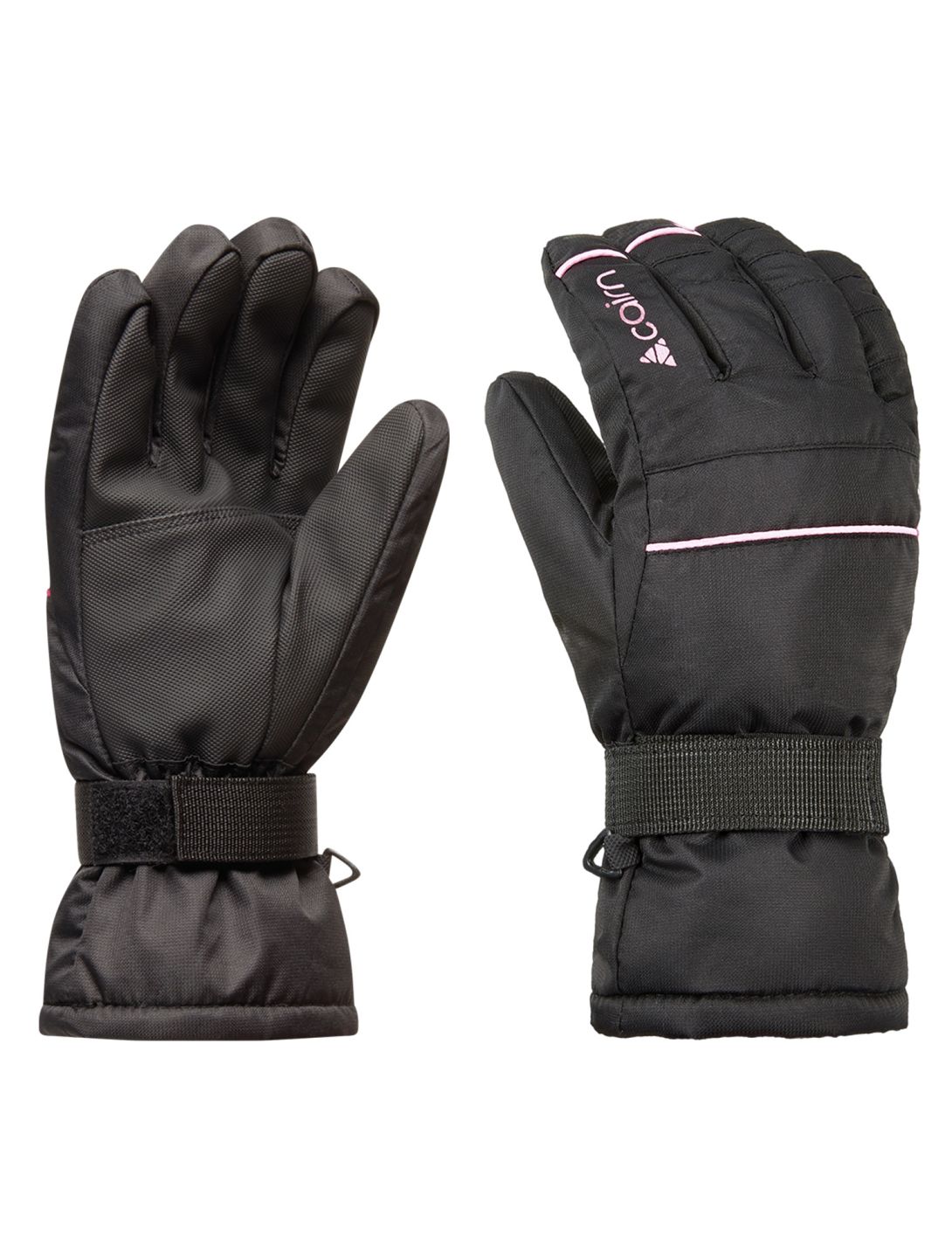 Cairn, Ceres J ski gloves kids Black Powder black, pink 