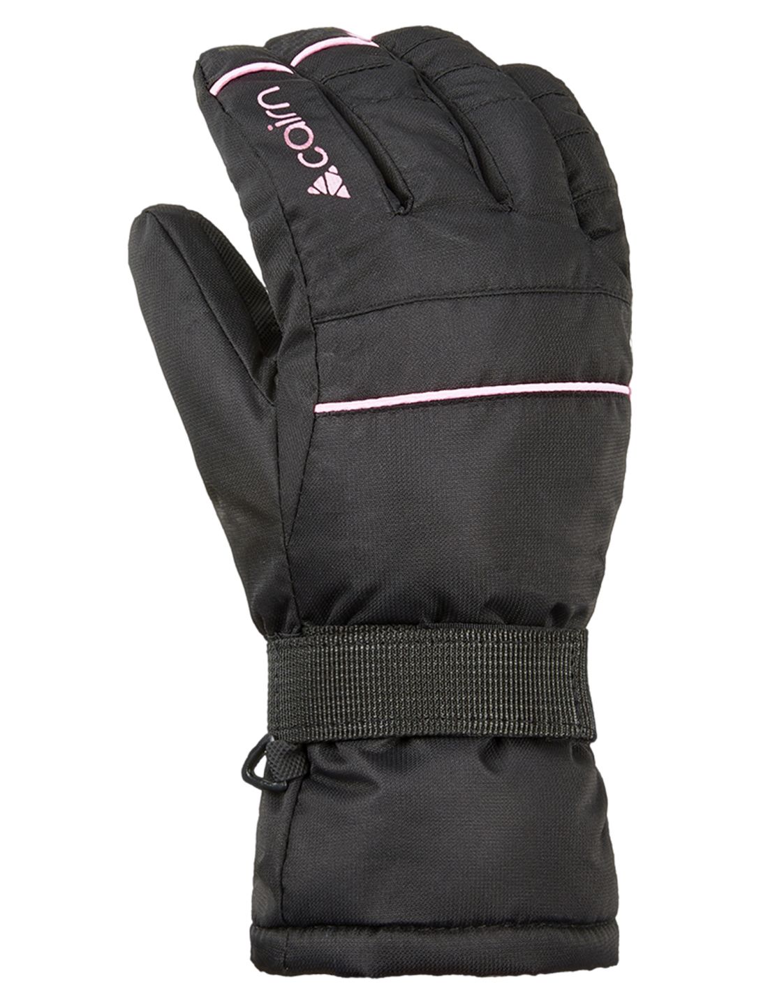 Cairn, Ceres J ski gloves kids Black Powder black, pink 