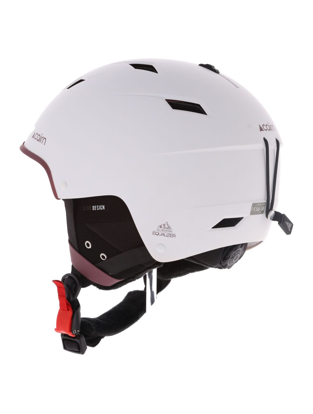 Cairn, Equalizer ski helmet unisex Mat White Dahlia purple, white 