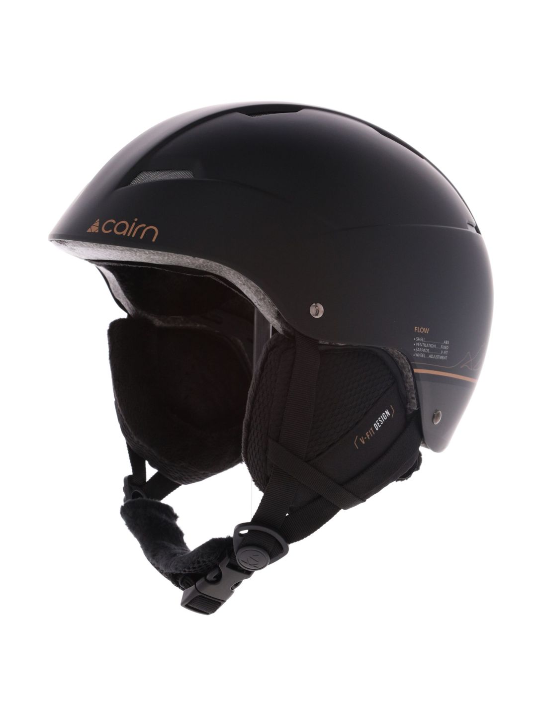 Cairn, Flow ski helmet unisex Mat Black Copper black 