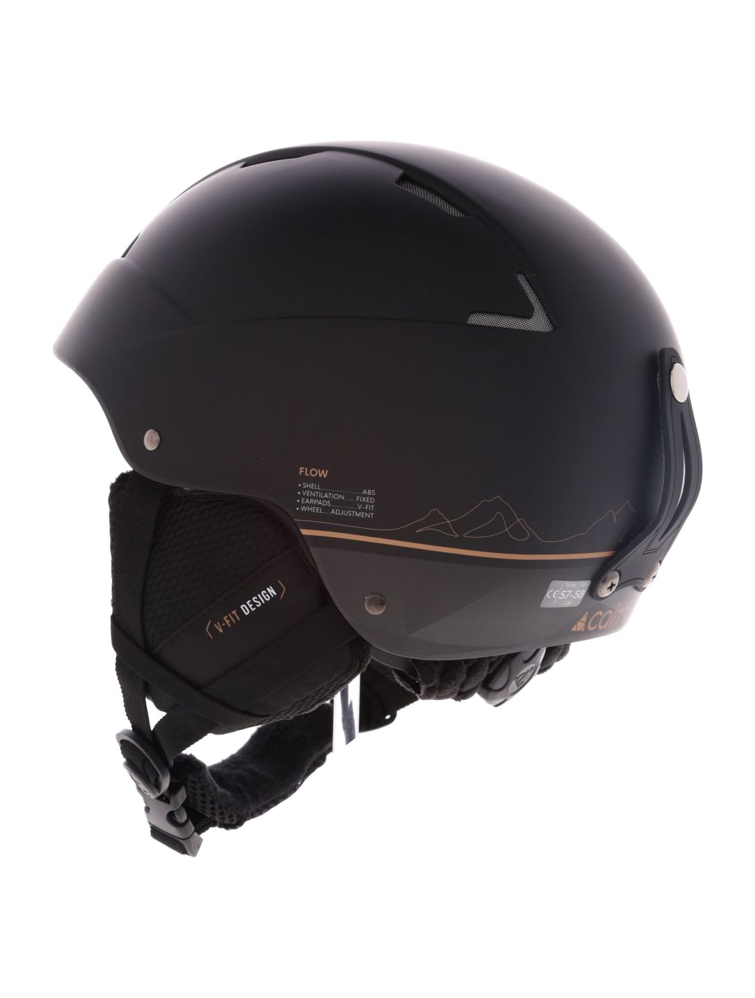 Cairn, Flow ski helmet unisex Mat Black Copper black 