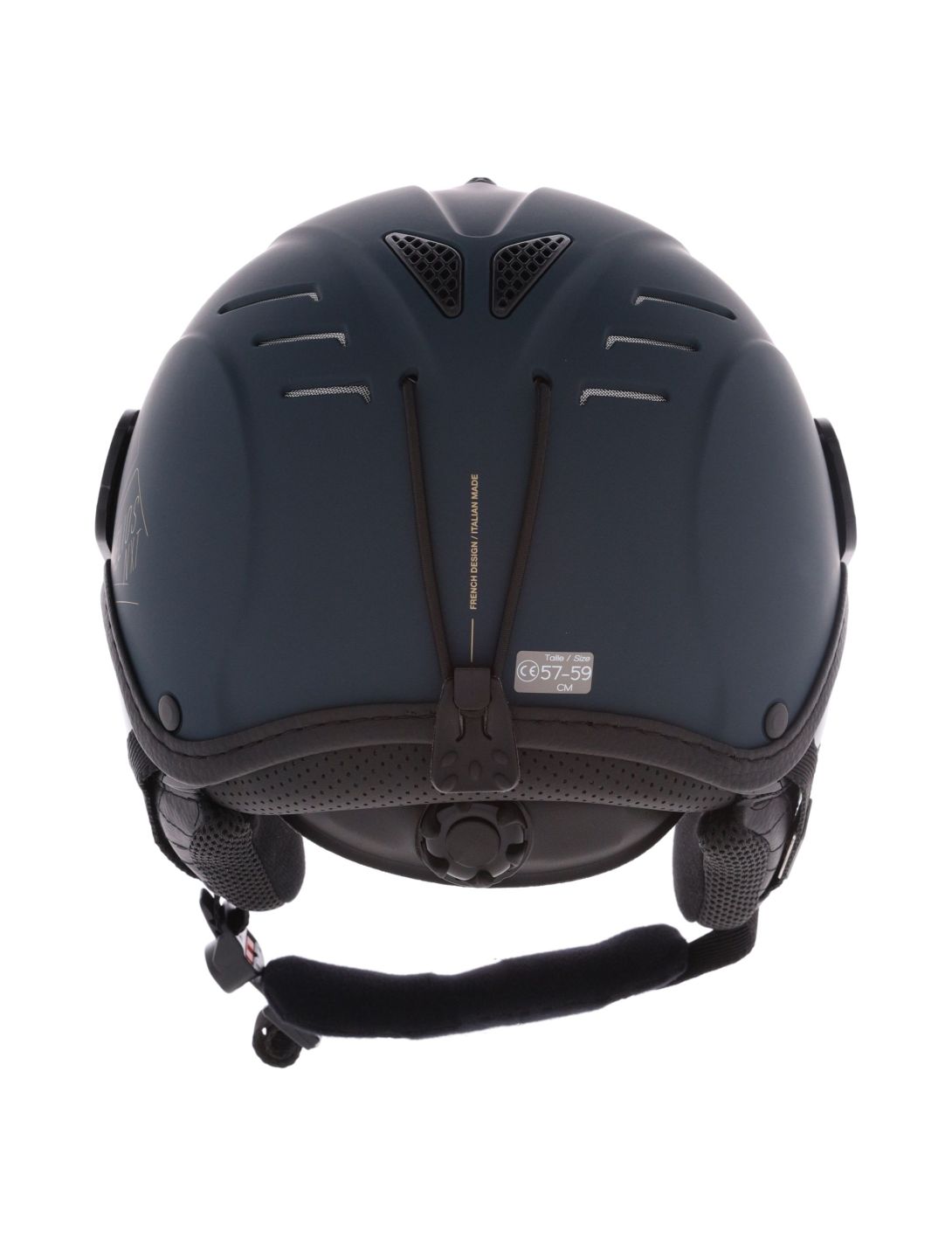 Cairn, Helios Leather Evolight NXT ski helmet with visor unisex Blue Graphite blue 