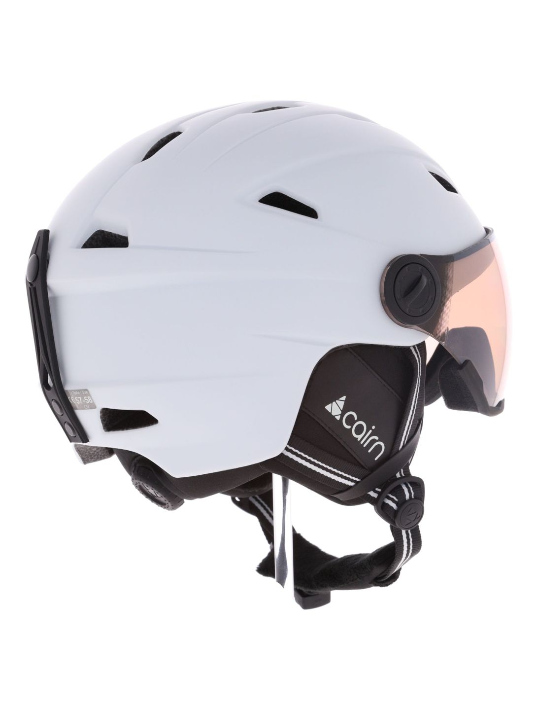 Cairn, Impulse Visor Photochromic ski helmet with visor unisex Mat White white 