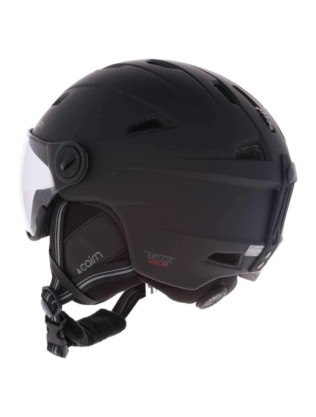 Cairn, Impulse Visor Photochromic ski helmet with visor unisex Mat Black black 