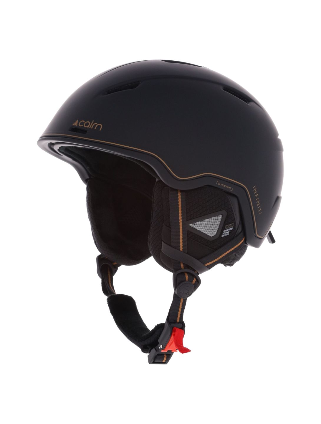 Cairn, Infiniti ski helmet unisex Mat Black Gold black, Goud 