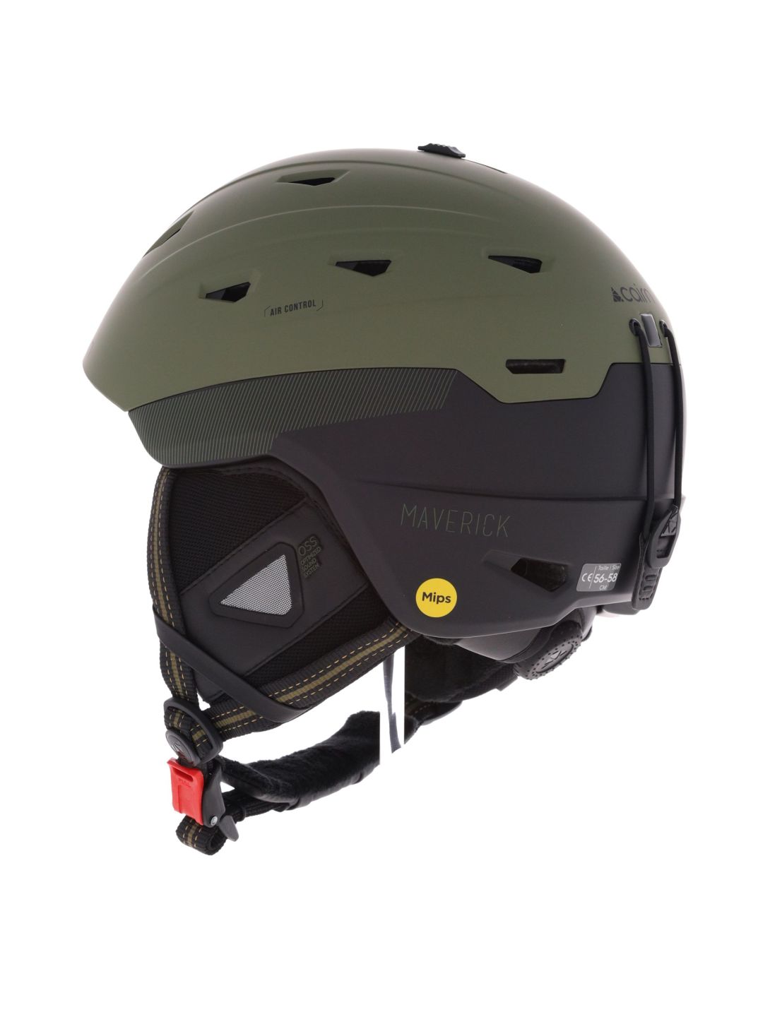 Cairn, Maverick Mips ski helmet unisex Mat Metallic Lichen Black green 