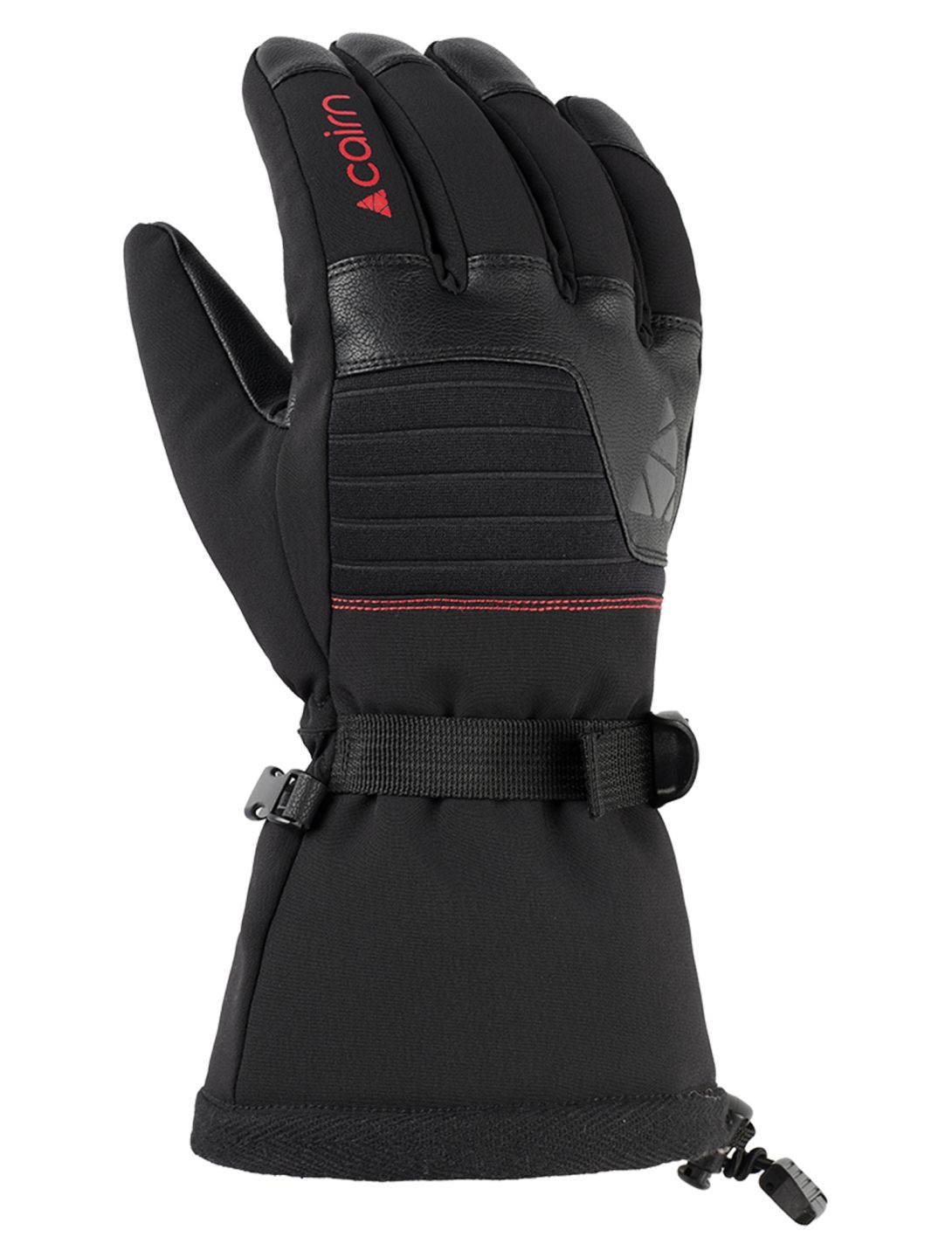 Cairn, Olympus M C-Tex ski gloves men Full Black Fire black 