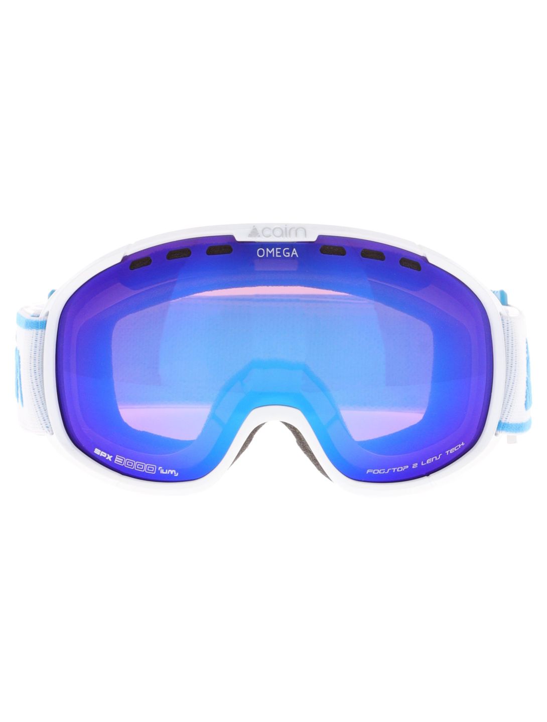 Cairn, Omega goggles unisex Shiny White Blue blue, white 