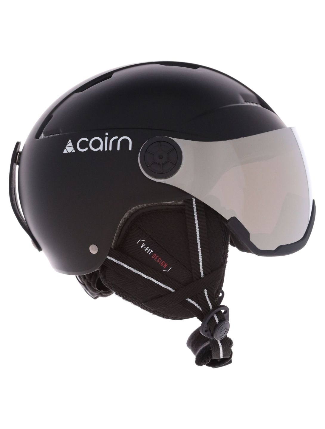 Cairn, Orbit Visor J ski helmet with visor kids Mat Black black 