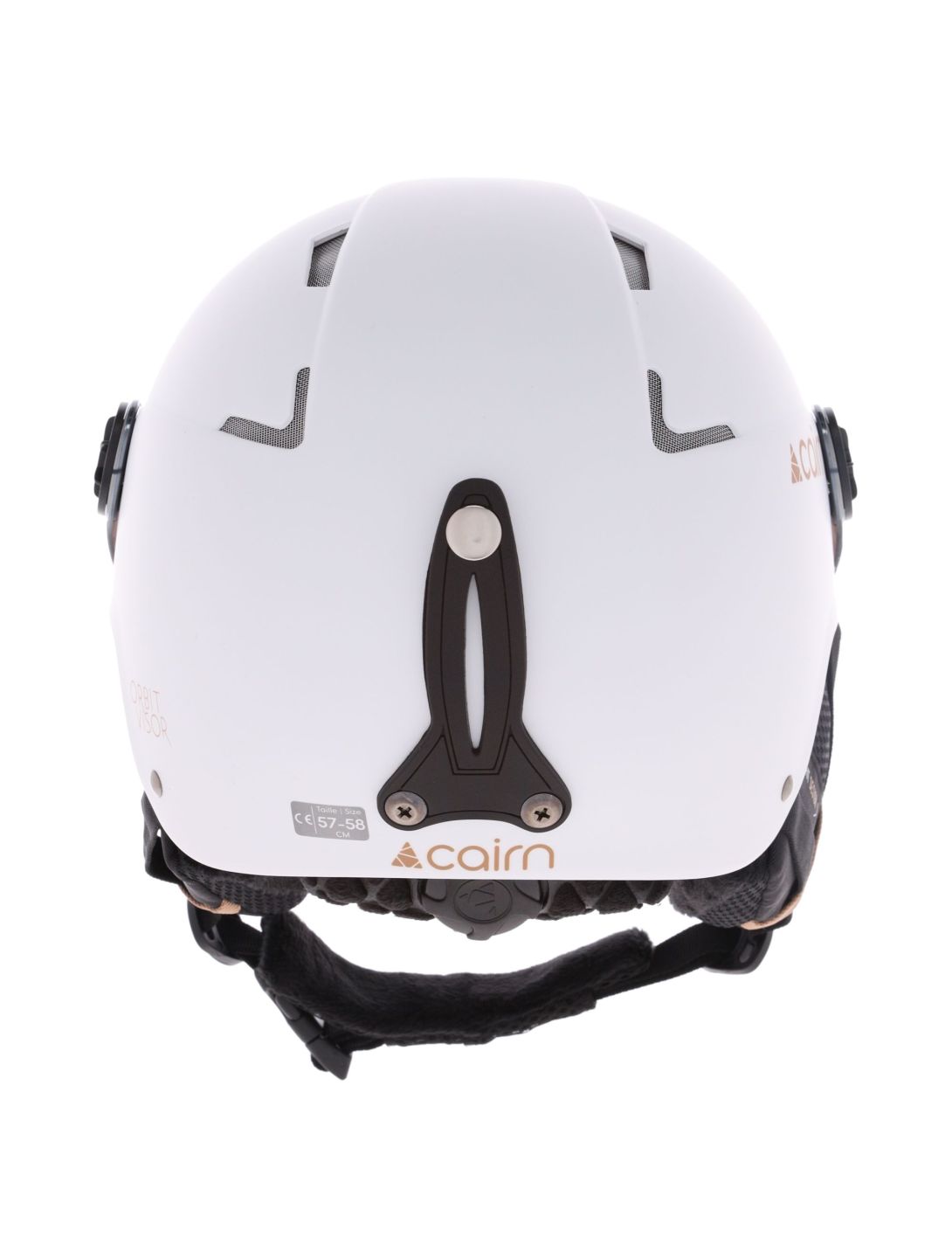 Cairn, Orbit Visor ski helmet with visor unisex Mat White Coffee white 