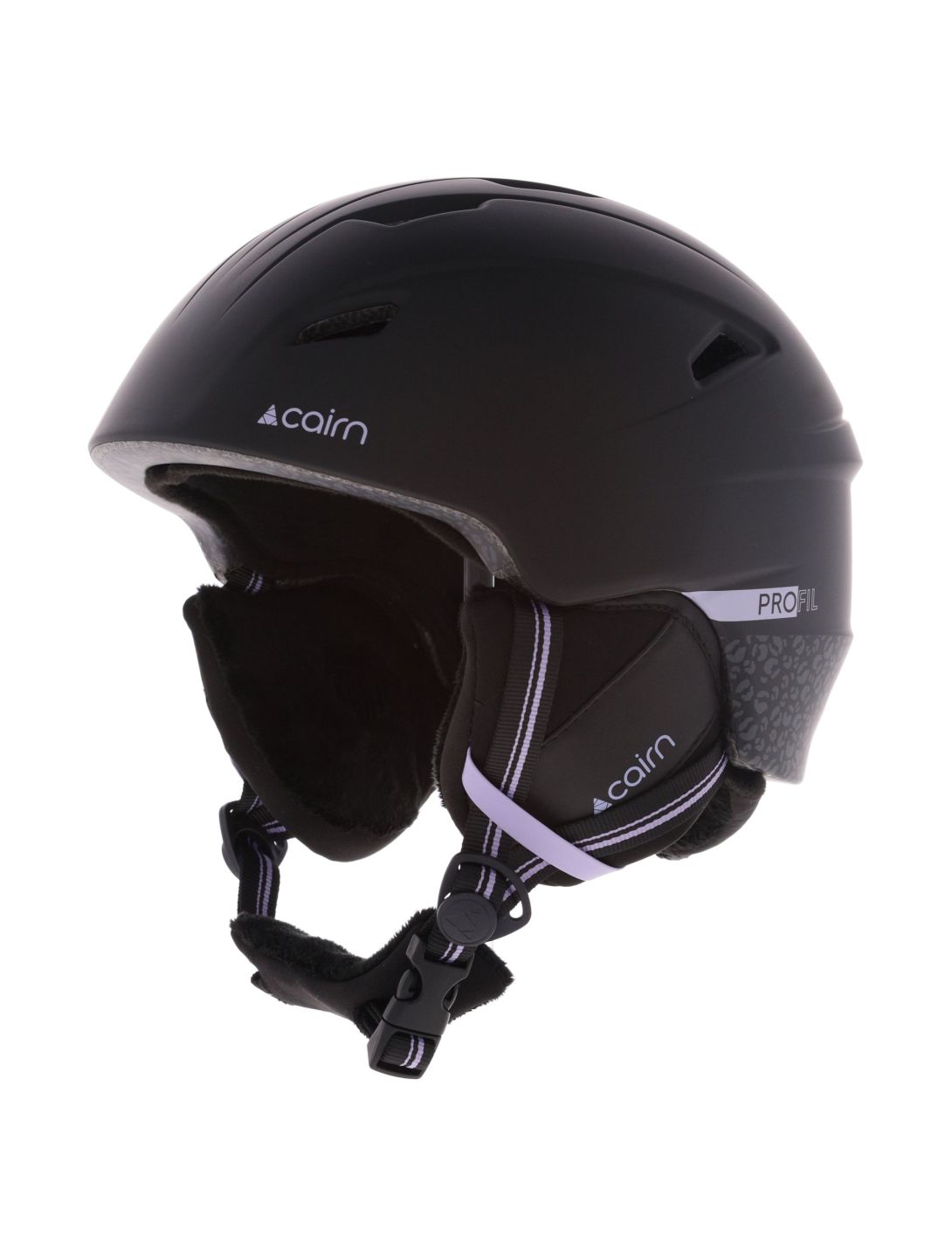 Cairn, Profil ski helmet unisex Mat Black Leopard black, purple 