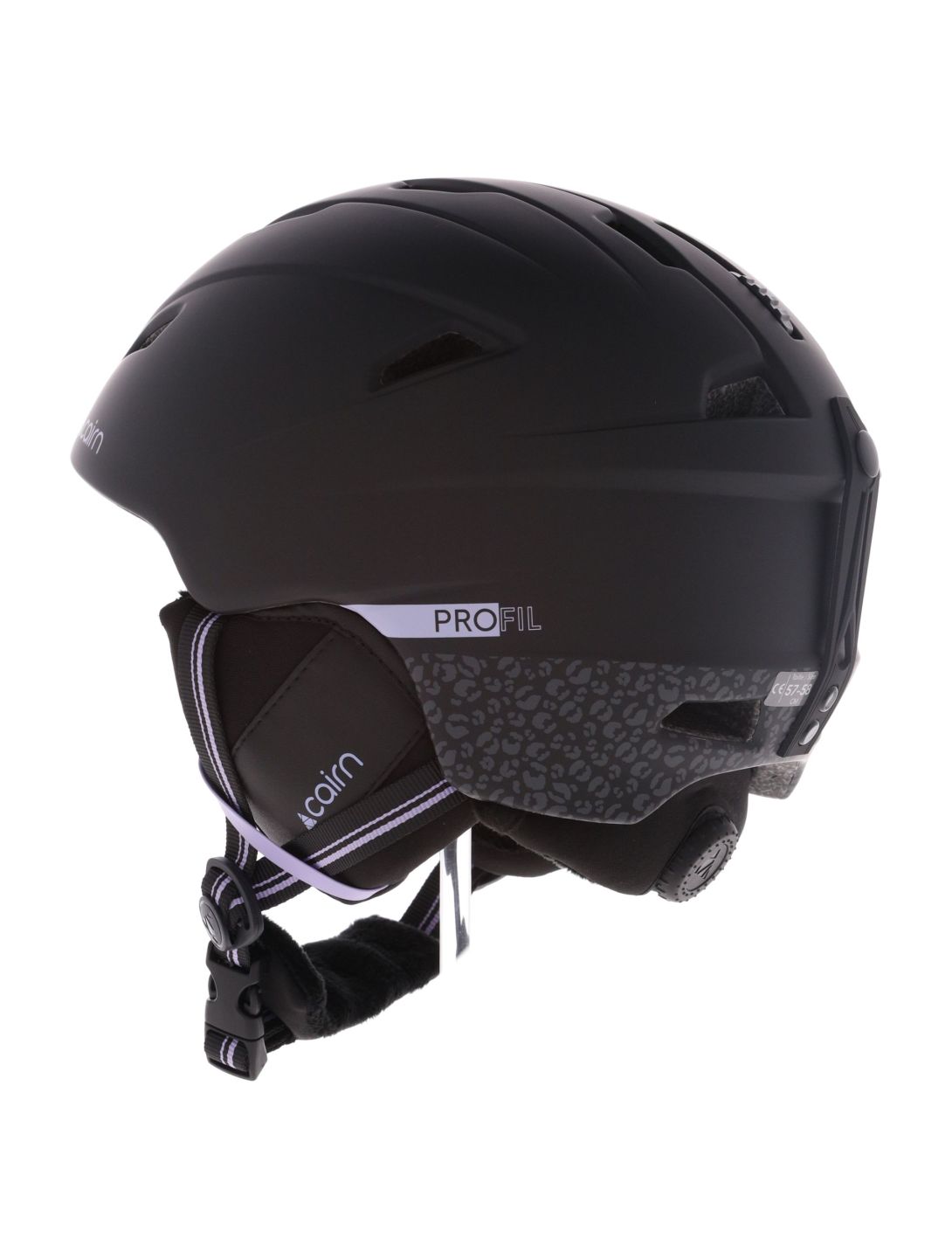 Cairn, Profil ski helmet unisex Mat Black Leopard black, purple 