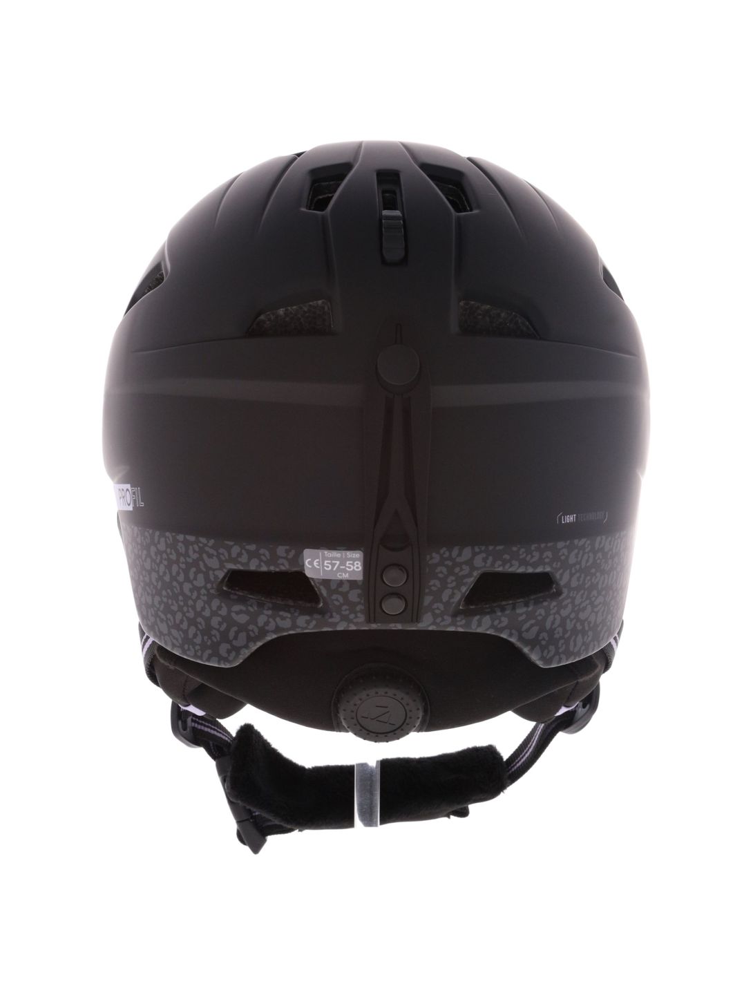 Cairn, Profil ski helmet unisex Mat Black Leopard black, purple 