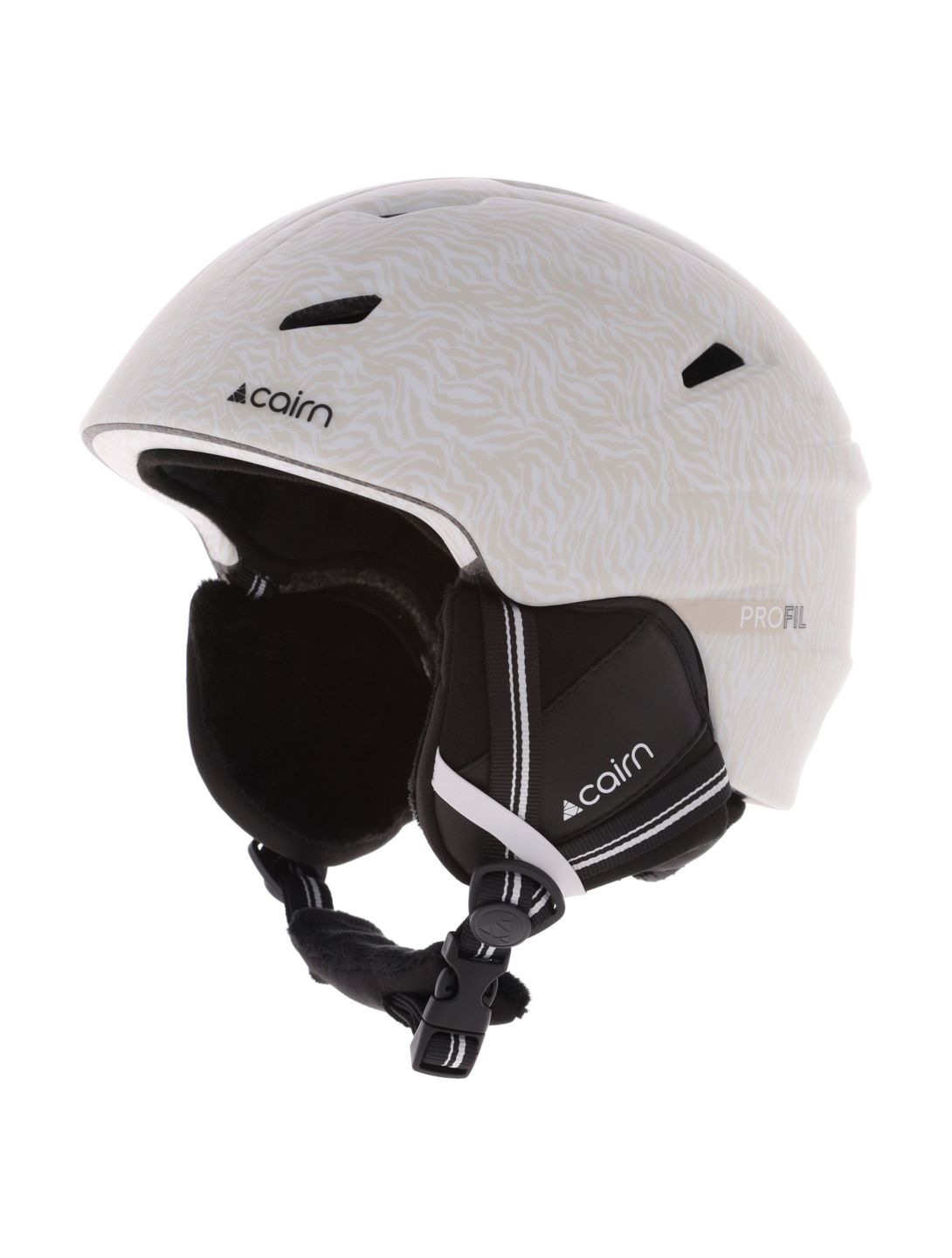 Cairn, Profil ski helmet unisex Mat Warm Gray White grey, white 