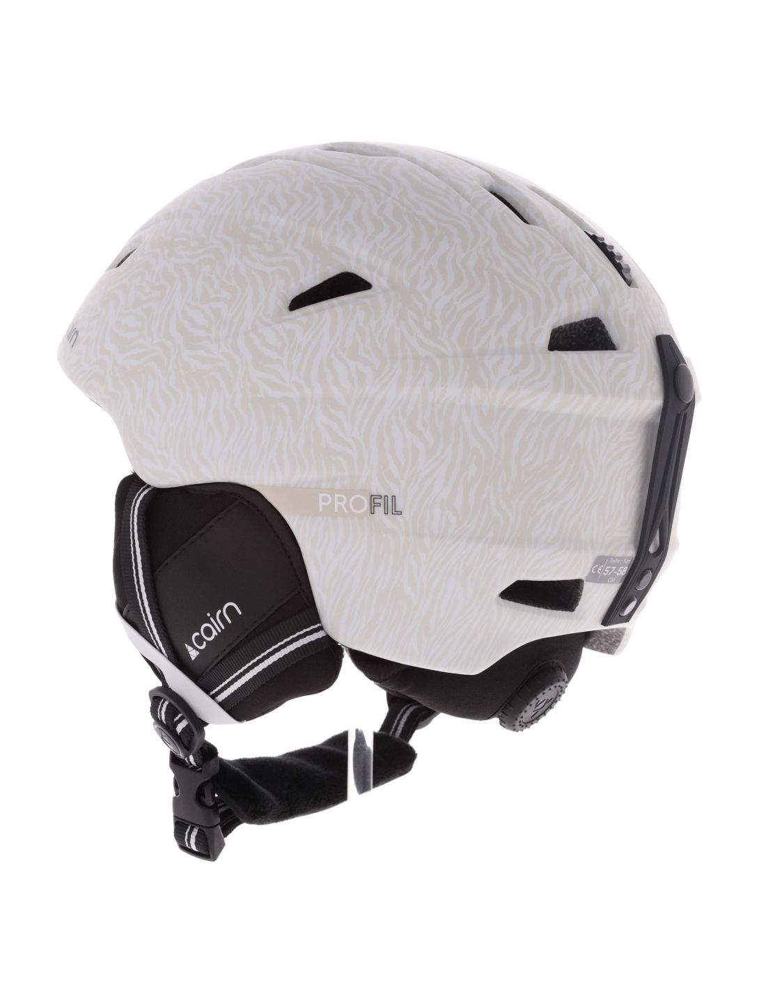 Cairn, Profil ski helmet unisex Mat Warm Gray White grey, white 