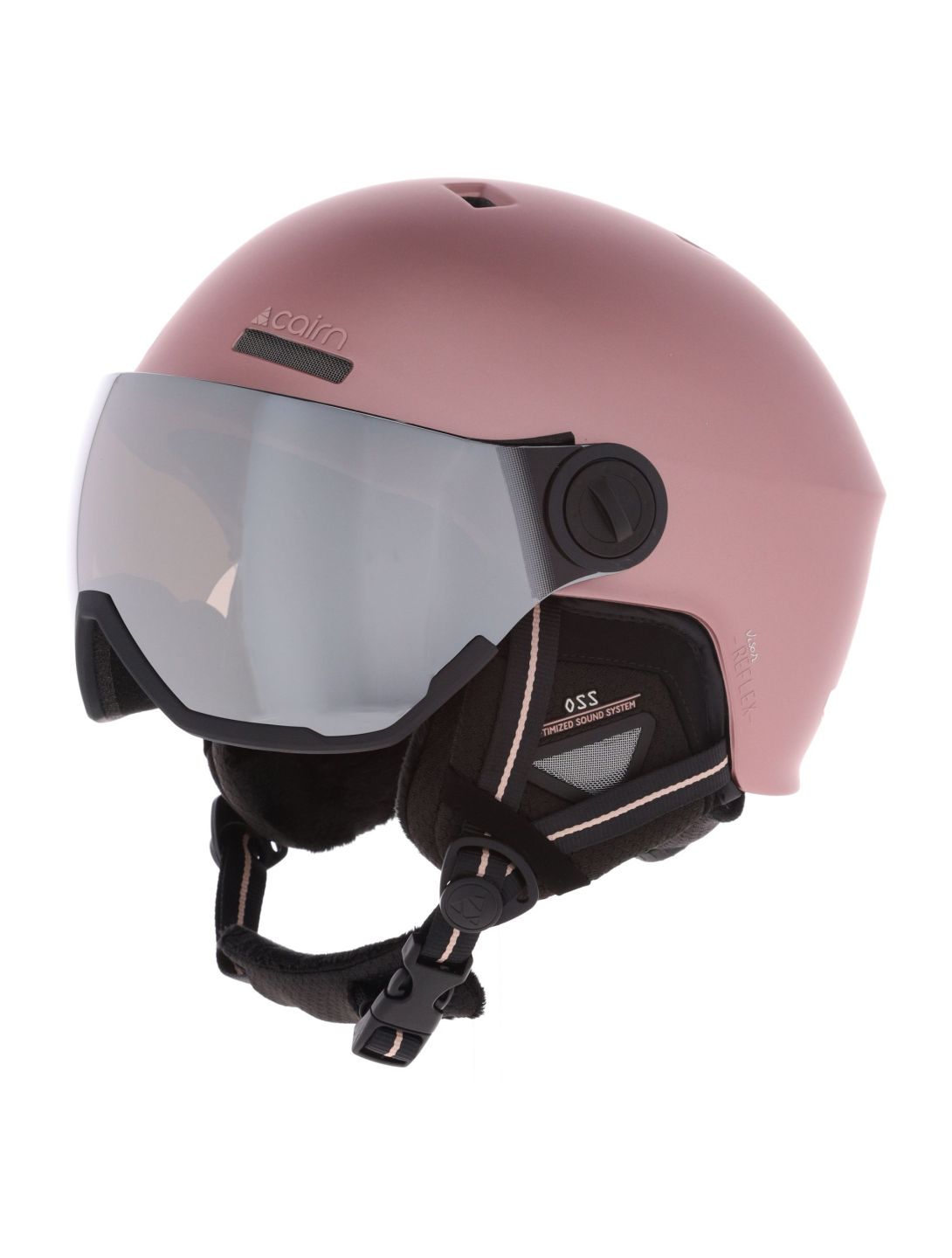 Cairn, Reflex Visor ski helmet with visor unisex Mat Metallic Dust pink 