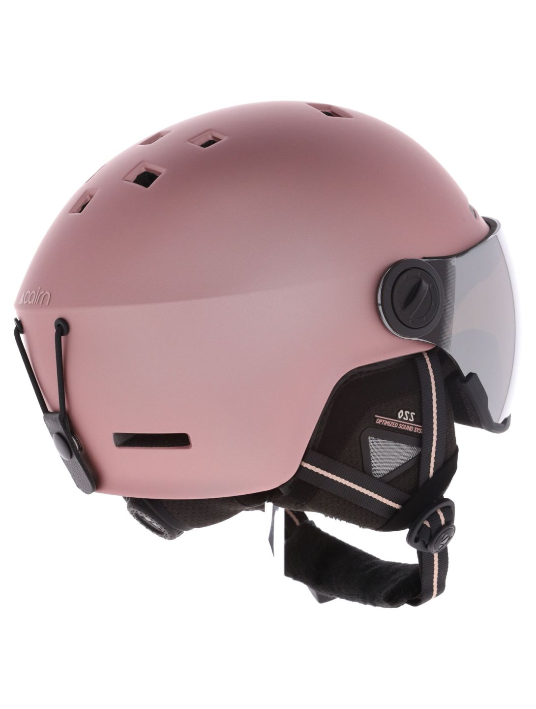 Cairn, Reflex Visor ski helmet with visor unisex Mat Metallic Dust pink 