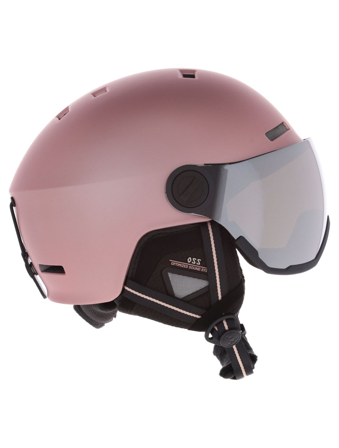 Cairn, Reflex Visor ski helmet with visor unisex Mat Metallic Dust pink 