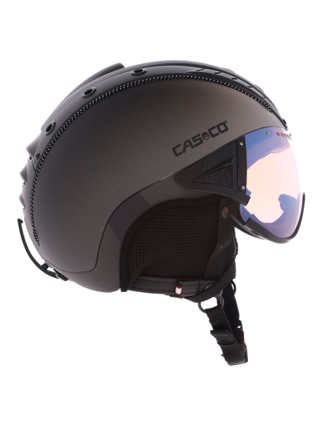 Casco, SP-2 Photomatic ski helmet with visor unisex Brown Gradient brown 